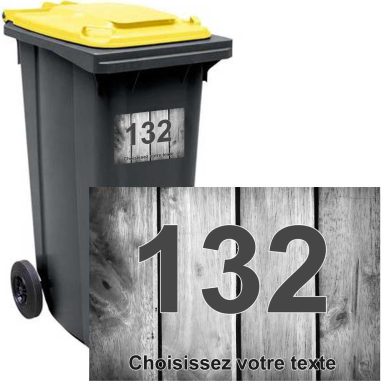 Sticker de poubelle personnalisé