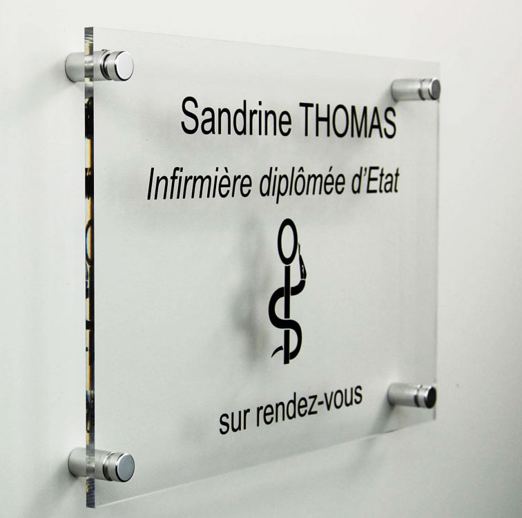 plaque vétérinaire en plexiglass