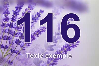 Plaque numéro de maison provençale au champ de lavande, chiffre violet foncé