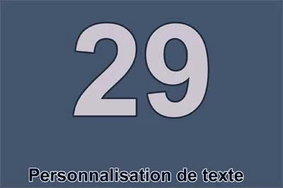 Plaque numéro de maison contemporaine, fond bleu ardoise et chiffre gris perle
