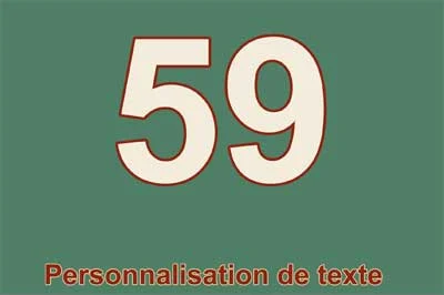 Plaque numéro de maison contemporaine, fond vert sapin et chiffre crème