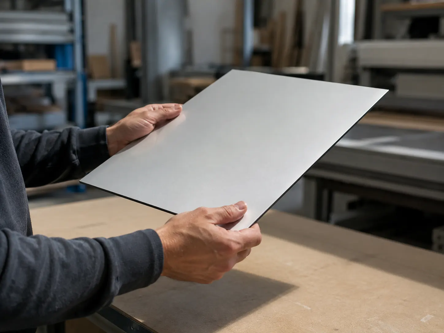 Contrôle d’une plaque fraîchement imprimée en atelier