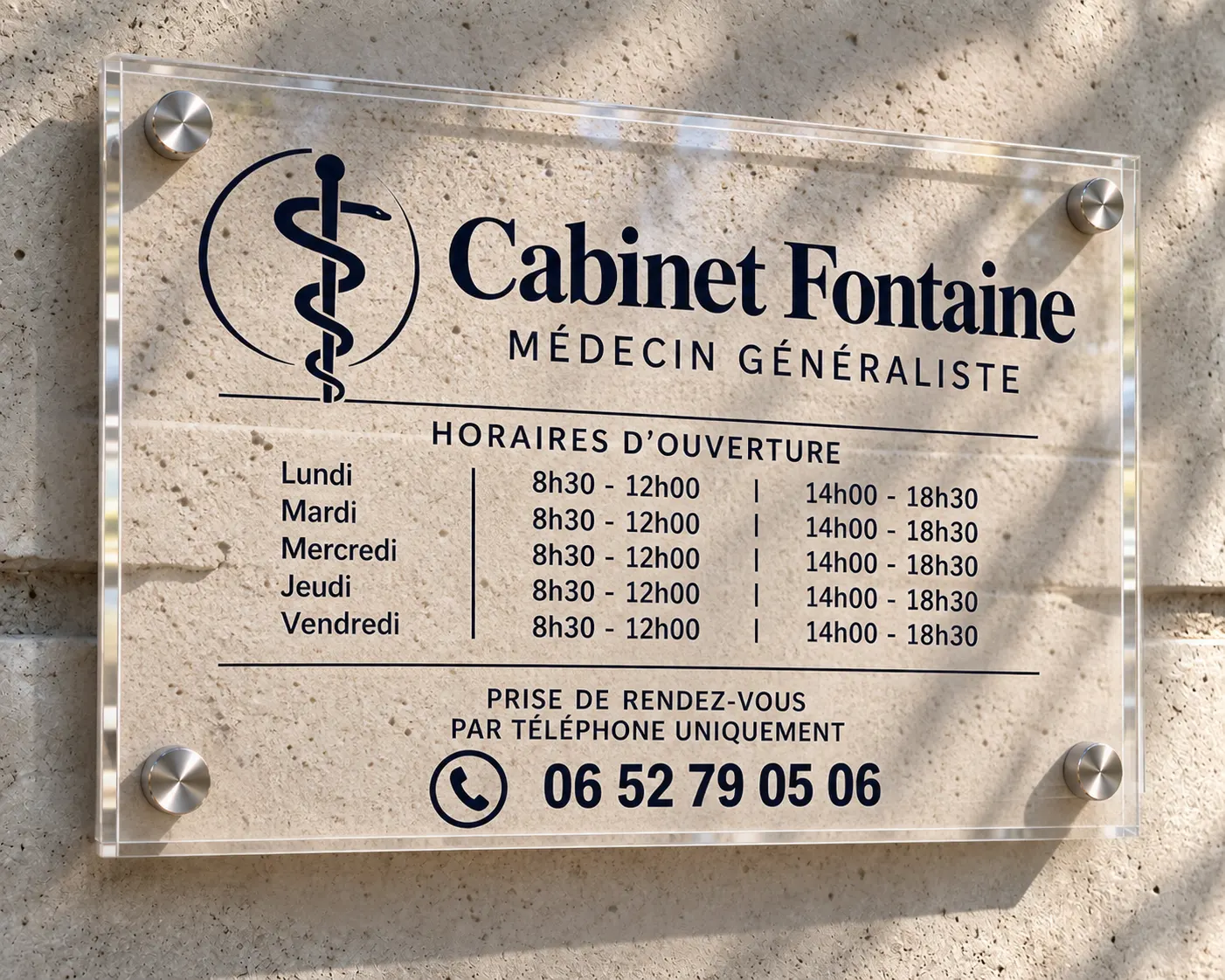 La plaque verre acrylique