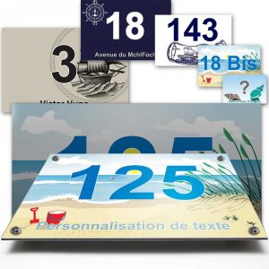 plaque numéro de rue collection mer